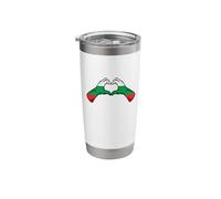 Bulgaria Flag Bulgarian Heart Vaso térmico de acero inoxidable de doble pared