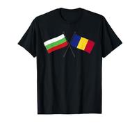 Bulgaria Rumania Banderas Cruzadas Amistad Rumana Búlgara Camiseta