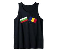 Bulgaria Rumania Banderas Cruzadas Amistad Rumana Búlgara Camiseta sin Mangas