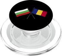 Bulgaria Rumania Banderas Cruzadas Amistad Rumana Búlgara PopSockets PopGrip para MagSafe