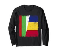 Bulgaria Rumania Media Bandera Herencia Rumana Búlgara Manga Larga