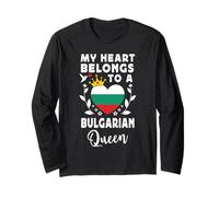 Bulgarian Queen Bulgarian Wife Girlfriend Bulgaria Flag Manga Larga