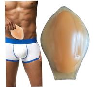 Bulge potencador Hombres 3D Contorneado Silicona Blando Bulto potenciador de Mejora autoadhesiva para Trajes de baño para Trajes de baño, Troncos de natación, Breve, Hombre, Hombres