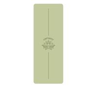 BulgurYe - Esterilla de yoga prémium de 5 mm de grosor, goma natural de poliuretano antideslizante con líneas de alineación para pilates, fitness, baile y gimnasio en casa (verde esmeralda)