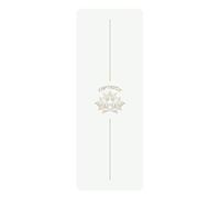 BulgurYe - Esterilla de yoga prémium de 5 mm de grosor, goma natural de poliuretano antideslizante con líneas de alineación para pilates, fitness, baile y gimnasio en casa (blanco)