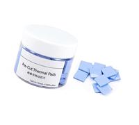 Bulk 100 colchones de conexión cálida de silicona de 12 x 12 x 1,5 mm, capa adhesiva aislante para circuito de CPU, absorción de seguridad, conexión cálida