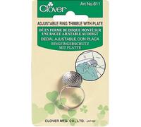 Bulk Buy: Clover anillo ajustable dedal con placa 611 (3 unidades)