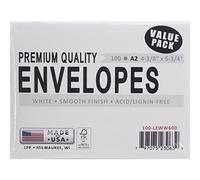 Bulk Buy: líder productos de papel sobres A2 - "X5.75" 100/PKG blanco A2100 (2-Pack)