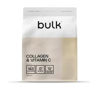 Bulk Colágeno y Vitamina C, 12,000 mg por porción, péptidos de colágeno hidrolizado, tipo 1 y tipo 3, vainilla, 2 kg, 132 porciones, el envase puede variar
