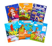 Bulk Coloring Books - 6-Pack Children’s Christmas Activity Colorings Books, Cartoon Illustrations for Coloring Fun, Portable Creative Playset, Educational Drawing Toy | Car Travel Home Classroom Boys