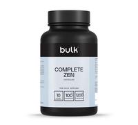 Bulk Complete Zen, Altas dosis de 17 ingredientes para contribuir a la función cognitiva, el rendimiento mental, la concentración, 120 Cápsulas, 30 Dosis
