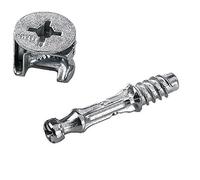 Bulk Hardware bh06021 Paquete plano Muebles Gabinete Tornillo de fijación Tuerca perno de bloqueo (15 mm x 11.7 mm) y clavija (M6 x 35 mm), juego de 10 piezas
