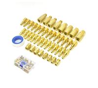 Bulk - Juego de 45 piezas de acoplamiento atornillado de 1/4NPT para compresores y arreglos de tuberías, acoplamientos de manguera macho hembra