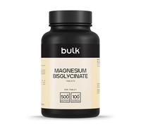Bulk Bisglicinato de Magnesio en Comprimidos, 500mg, 60 Tabletas, Alta absorción, Favorece la función muscular, Sueño, Salud ósea y energía, Los embalajes pueden variar