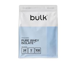 Bulk Pure Whey Isolate 90, Chocolate, 500 g | 25 g de proteína por porción, Aislado de suero ultra filtrado, Bajo en azúcar, Bajo en grasa, Absorción rápida