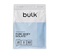Bulk Pure Whey Isolate 90, Salted Caramel, 1kg | 25g proteína/porción, Ultra-filtrado, Bajo azúcar/grasa, Rápida absorción, Mantenimiento muscular