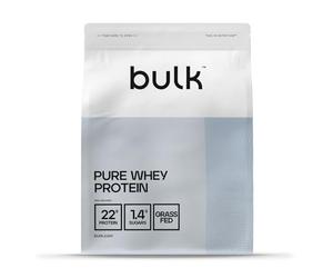 Bulk Pure Whey Protein, 500 g, 16 Dosis, Producto rico en proteínas, Bajo contenido en azúcar, Absorción rápida, Chocolate Blanco Caramelo, 5 g de BCAA, Los embalajes pueden variar