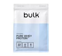 Bulk Pure Whey Proteína en Polvo, Chocolate, 2.5kg | 22g Proteína y 5g BCAA por ración, Batido de Whey Concentrado, Bajo en azúcar