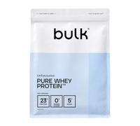 Bulk Pure Whey Proteína en Polvo, Unflavoured, 5kg | 23g Proteína y 5g BCAA por ración, Batido de Whey Concentrado, Bajo en azúcar