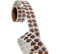 Bulk Roll Prismatic Stickers, Four Mini Tropical Fish (100 Repeats)