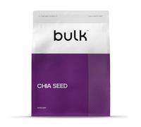Bulk Semillas de Chia, Producto rico en proteínas (23 g de cada 100 g) y fibra (28 g de cada 100 g), para batidos de frutas, Producto vegano, Los embalajes y envases pueden variar