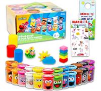 Bulk Sesame Street - Kit de masa para niños, paquete con 24 recipientes de masa moldeables en 12 colores más calcomanías, más | Recuerdos de fiesta de Sesame Street para niños y niñas