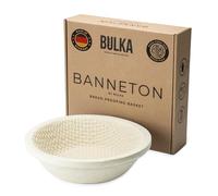 Bulka Cesta grande redonda de 9 pulgadas, 1 kg, para hacer panes, pulpa de madera prensada, cesta a prueba de masa madre - Suministros antiadherentes para hornear pan de masa madre, fabricado en