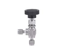 Bulkhead Fit 6mm 1/8" 1/4" OD Tube Compression Angle Needle Valve Crane Elbow Forged 316 Stainless(3.175)