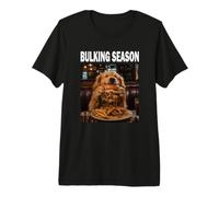 Bulking Season Golden Retriever Hamburguesa Comida Amante Camiseta Premium