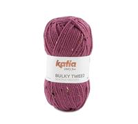 Bulky Tweed de Katia un acrilico en ovillos de 100 gramos y 150 metros. (Morado perlado 203)