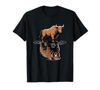 Bull Bear Reflection Mercado de valores Trader Camiseta
