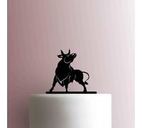 Bull Body - Decoración acrílica para tartas de 7 pulgadas de ancho/rojo