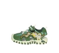 BULL BOY DNCL4533 verde sandali bambino punta chiusa luci strappo tessuto 33