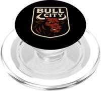 Bull City Durham NC 919 North Carolina Bull Head Hombres Mujeres PopSockets PopGrip para MagSafe