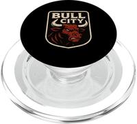 Bull City Durham NC 919 North Carolina Bull Head Hombres Mujeres PopSockets PopGrip para MagSafe