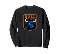 Bull City Durham NC 919 North Carolina Bull Head Hombres Mujeres Sudadera