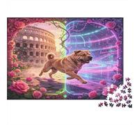 Bull Dog Monumento Histórico Puzzle de 1000 Piezas Papel para Adultos Escena Nocturna Fantasía Relajante Juego Familiar Decoración Hogar Regalo 38x26cm/1000pcs