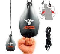 BULL DOZA FIGHT WEAR Saco de reacción Slip - Ancho del Golpe - 1 kg Cuando está Lleno - Cuerda de 2 m incluida - Saco de Boxeo MMA - Negro - Saco de Defensa n.° 1 1 (no de Boxeo) (Negro)(M)