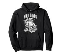 Bull Dozer Dad Pun Divertido Día del Padre Cumpleaños Siesta Sudadera con Capucha