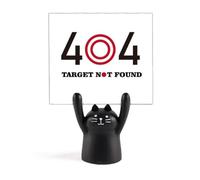 Bull Eye Miss Target Aim Art Deco Fashion Memo Holder Cartoon Black Cat Stand Decoración