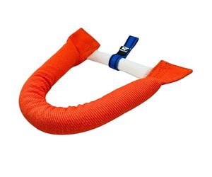 Bull Fit Mordedor para Perros en Forma de Herradura 30 cm - Mordedor Perro Resistente para Entrenamiento K9, Juegos de Tira y Afloja - Hecho a Mano con Algodón y Nailon, Naranja