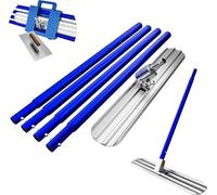 Bull Float Flotador de Hormigón 1200X200 mm, Flotador de Hormigón con Mango de 4 Flotadores, Caja de Herramientas, llana, Kit de Flotador de Hormigón