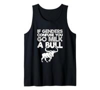 Bull Humor Cita Divertida Si Los Géneros Confunden Te Leche Un Toro Camiseta sin Mangas