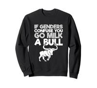 Bull Humor Cita Divertida Si Los Géneros Confunden Te Leche Un Toro Sudadera