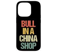 Bull In A China Shop - Novedad sarcástica Retro Divertida Carcasa para iPhone 14 Pro