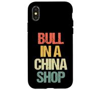 Bull In A China Shop - Novedad sarcástica Retro Divertida Carcasa para iPhone X/XS