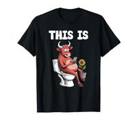Bull is Sitting On A Toilet With Smartphone Bullshit Crap Camiseta