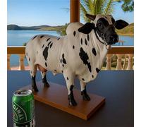 Bull Liquor Dispensers,Handcrafted Alcohol Decanter with Wooden Base,Unique Home Bar Accessory Beverage Container,Multi-purpose Bottle Holder for Whiskey Scotch Vodka Wine (C)