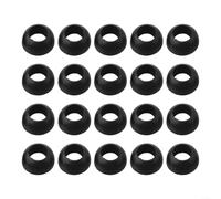 Bull Nose Rubber Gas Seal Set 20pcs Dome Style O para anillo para regulador de GLP y uso de cilindro de propano (negro)