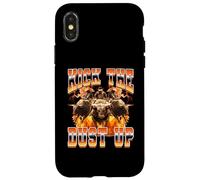 Bull Rider Bull Riding al Estilo Pirata de los 90 Kick The Dust Up Carcasa para iPhone X/XS